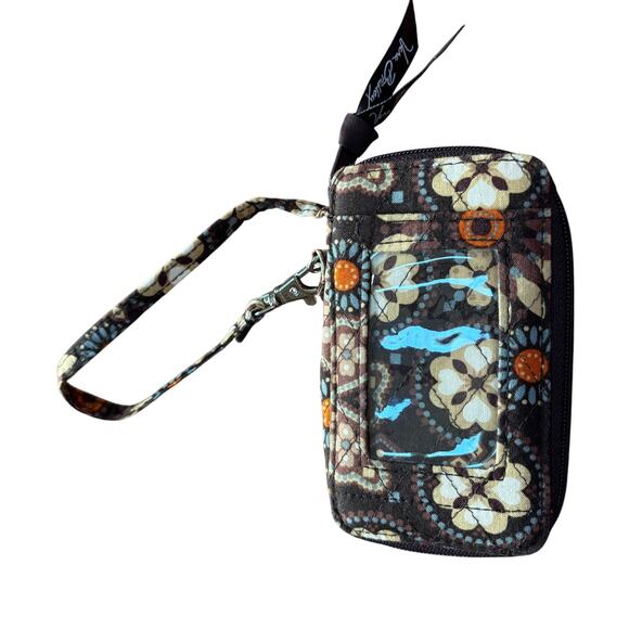 Vera Bradley Handbags - Vera Bradley wristlet wallet quilted cotton brown tan small zip around pouch